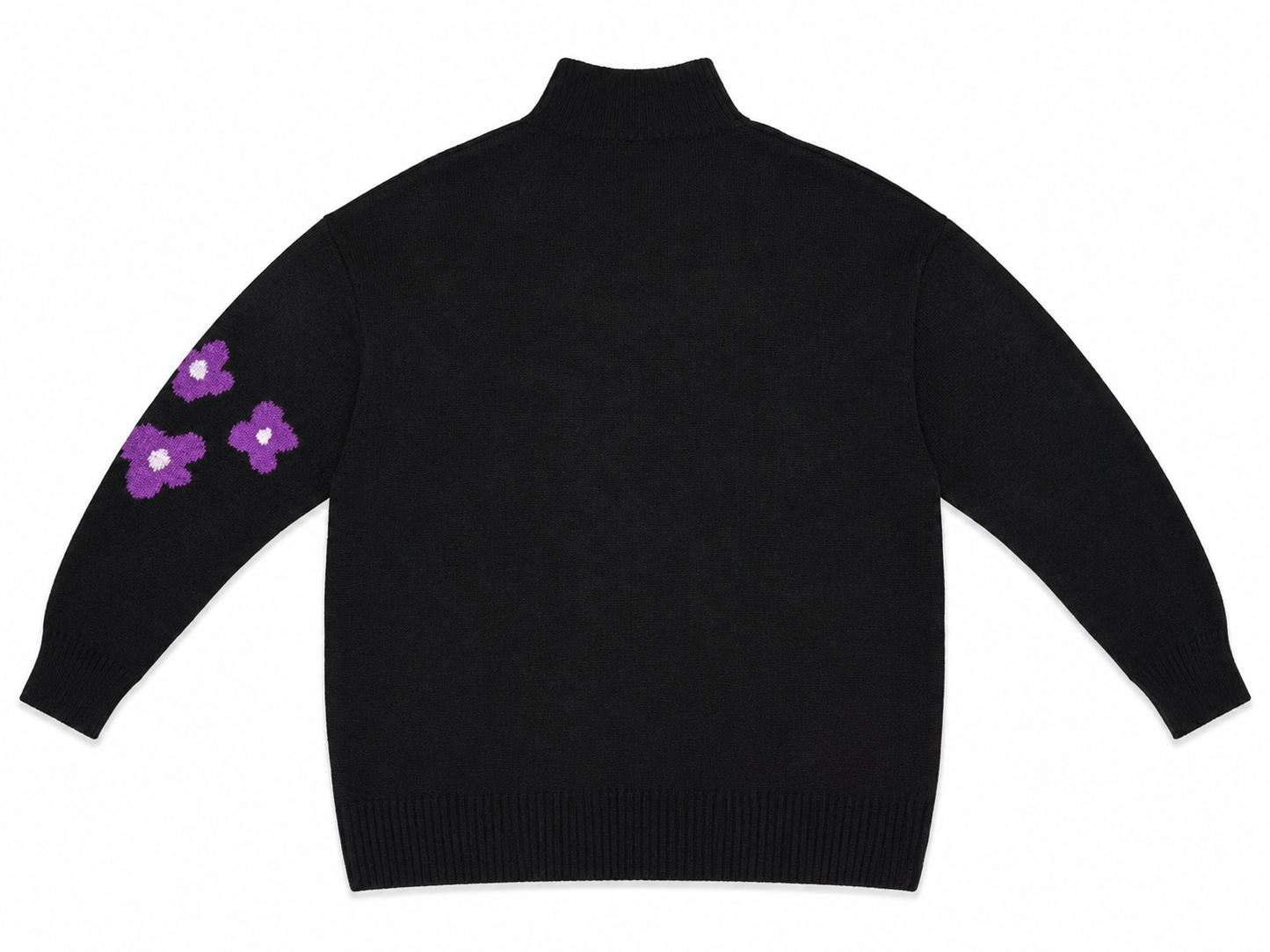 Chaleco LOFT Bordado Floral Americana — Negro Morado