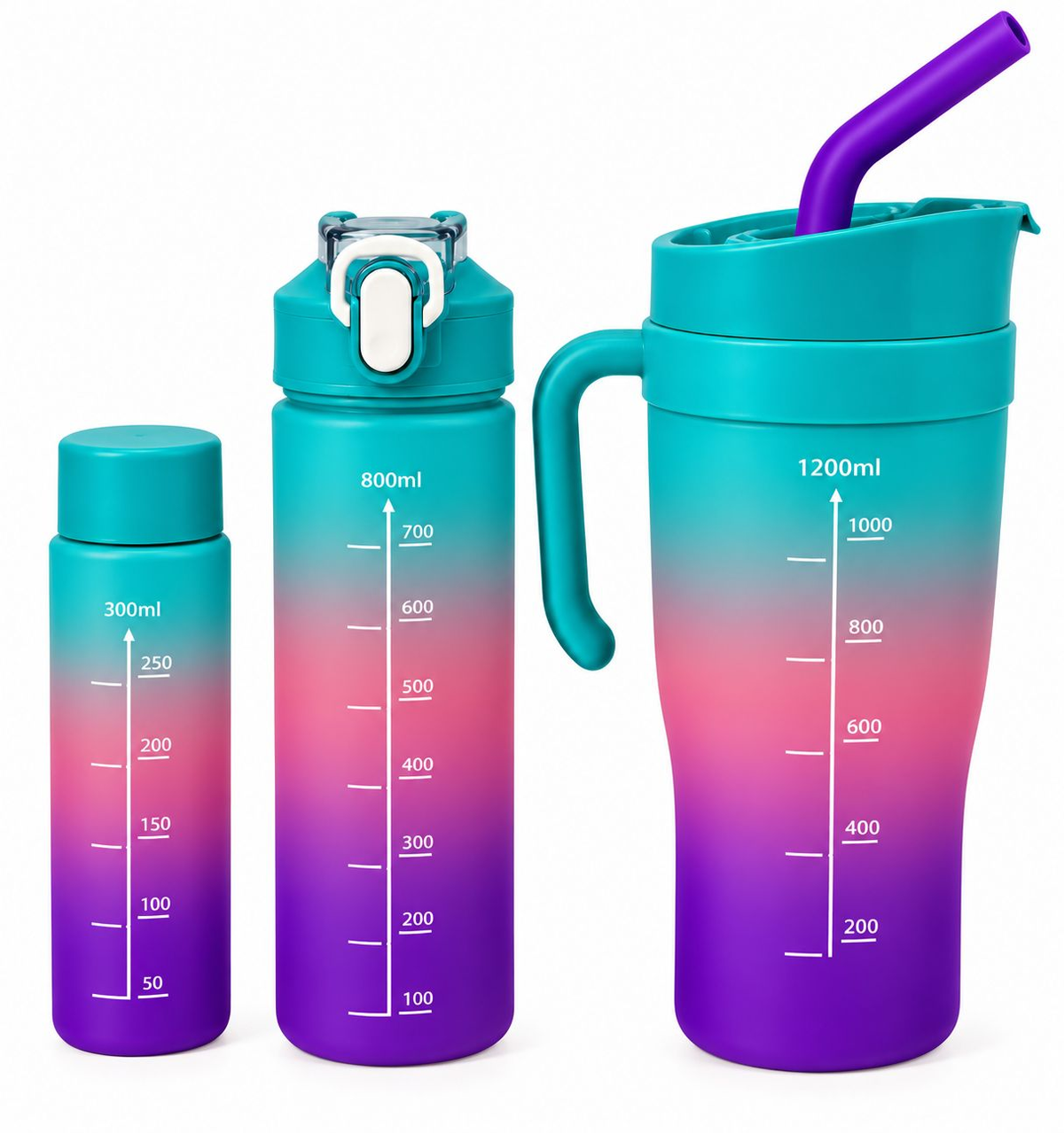 Pack Botellas 3 en 1 (Colores enviados al azar)