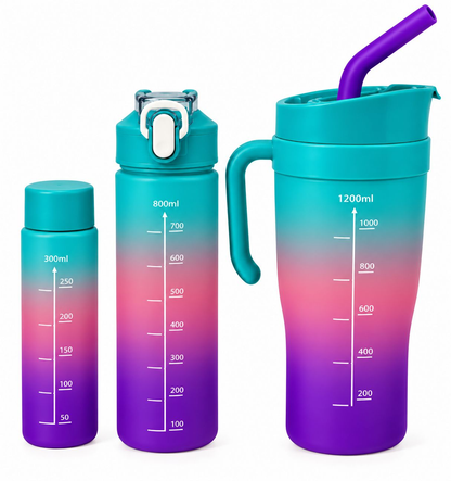 Pack Botellas 3 en 1 (Colores enviados al azar)