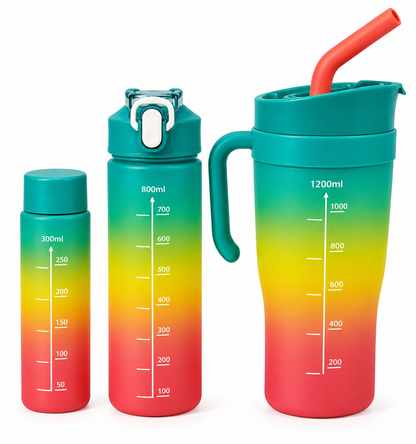 Pack Botellas 3 en 1 (Colores enviados al azar)